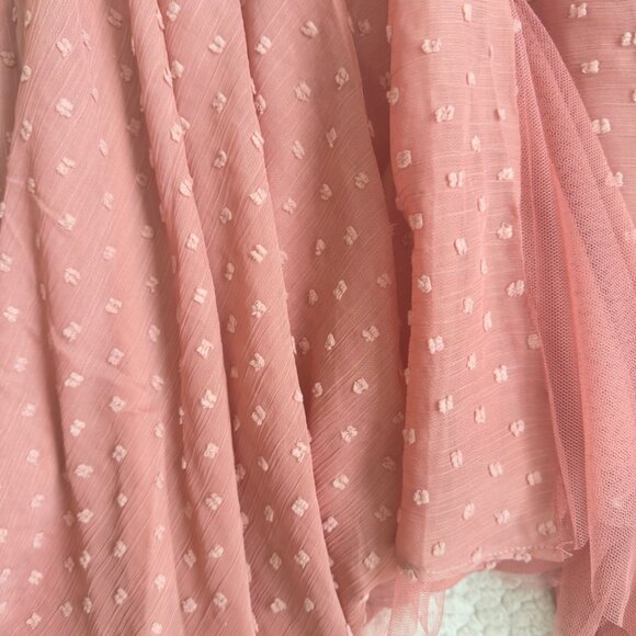 Joyfolie Oliviah Ashe Rose Dress W/ Lace & Polka Dots Handkerchief Hem Sz 7 - Picture 14 of 16